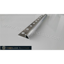 10mm Silver Brushed Aluminum Radius Edge Floor Trim
